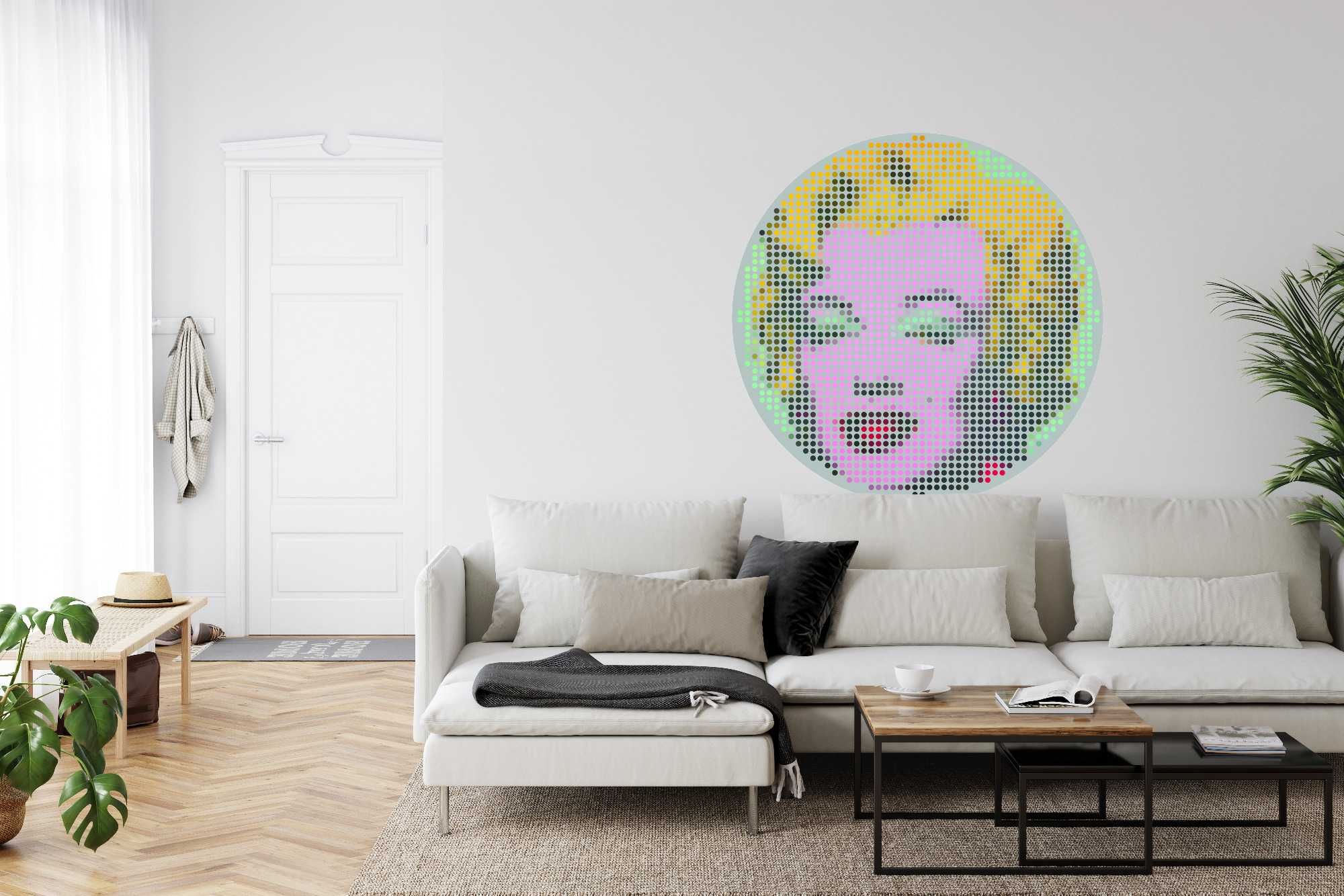 Fototapeta Okrągła Ikona Marilyn 100x100cm