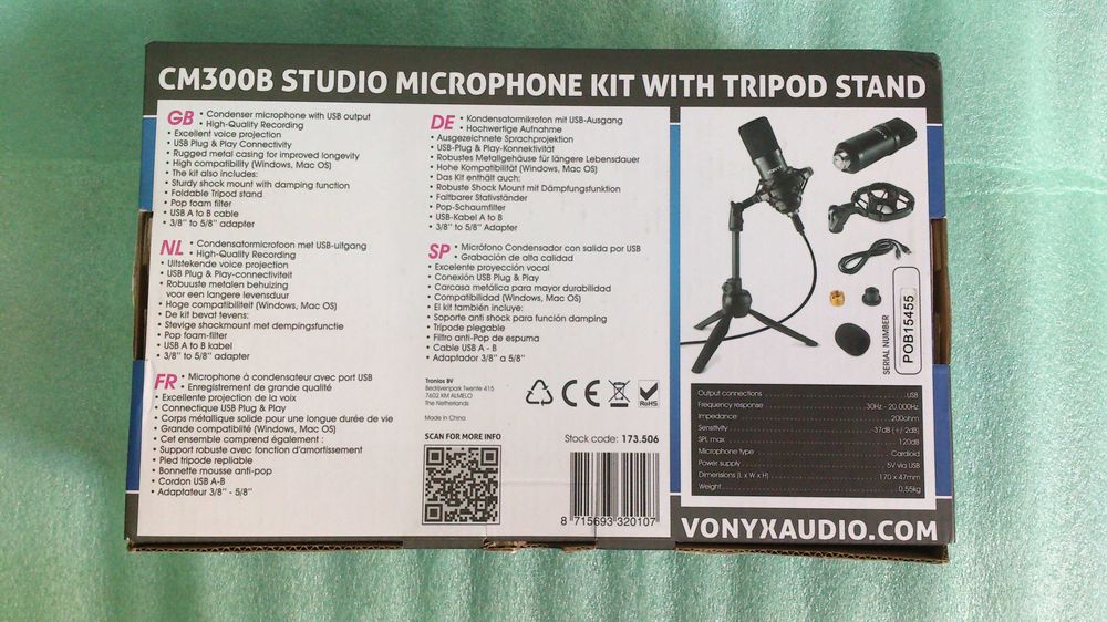 Mikrofon Vonyx CM300B