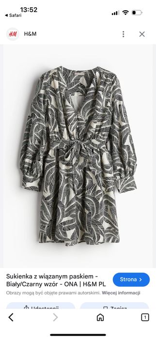 Sukienka H&M z paskiem