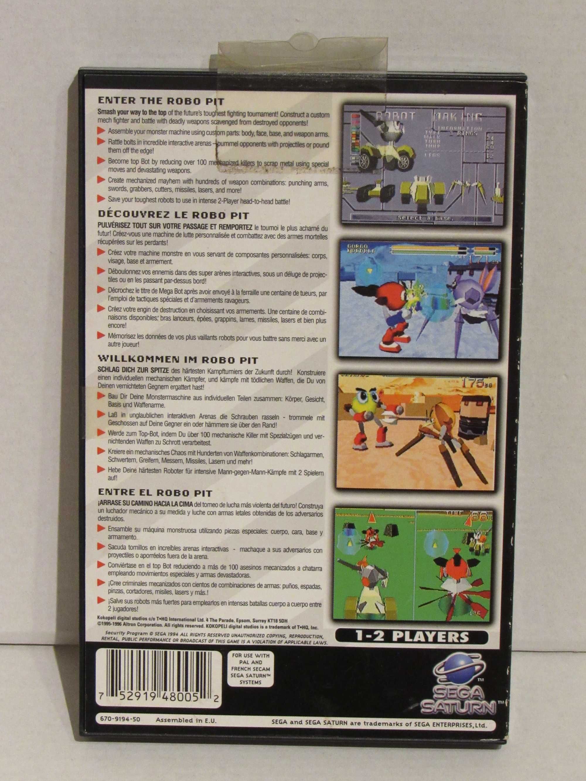 Jogo Sega Saturn Robo Pit novo selado