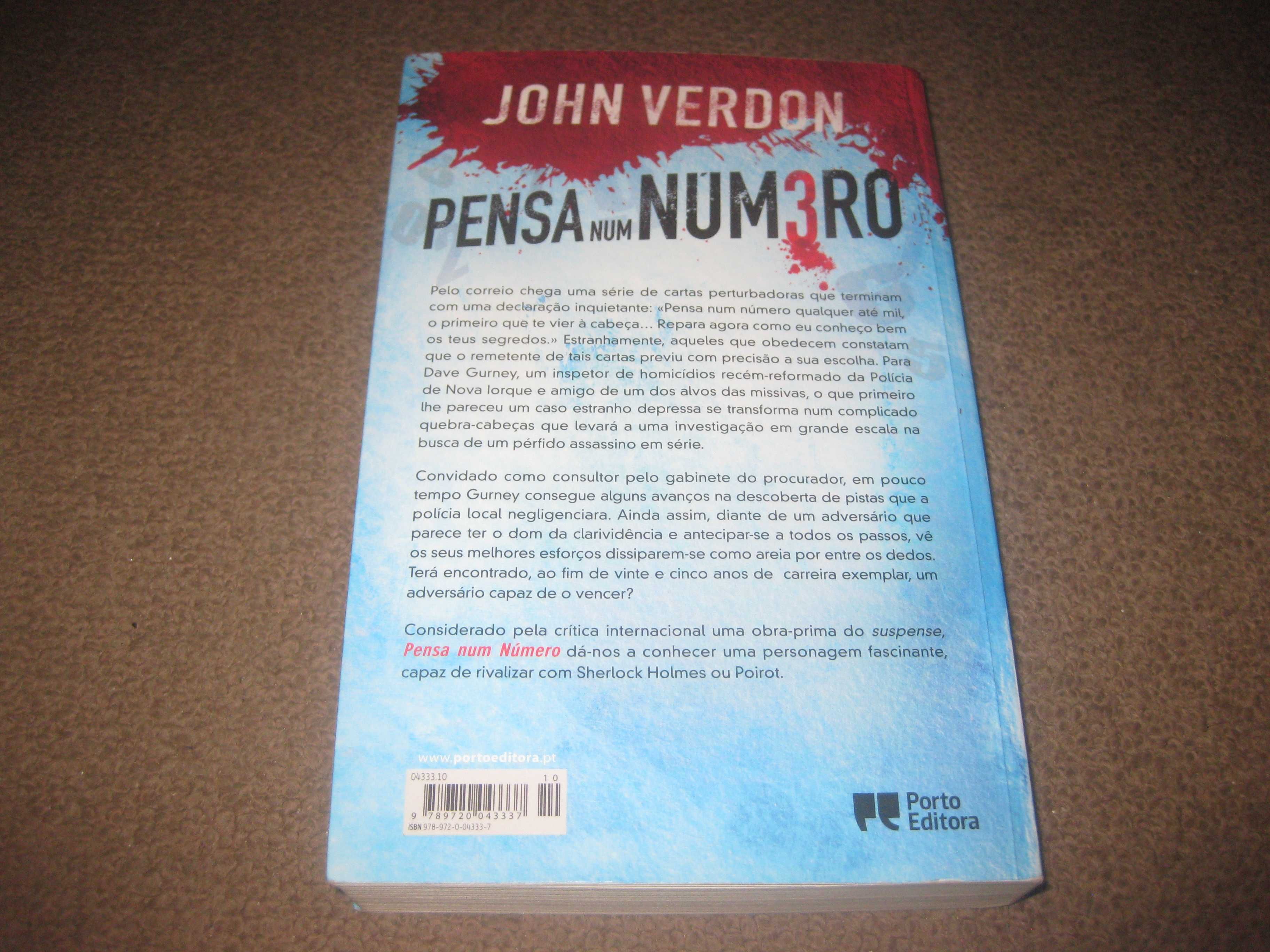 Livro "Pensa Num Número" de John Verdon