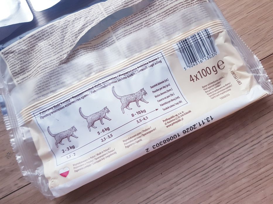 Nowa karma Pełnoporcjowa dla kotów Pet Republic 6x 100g