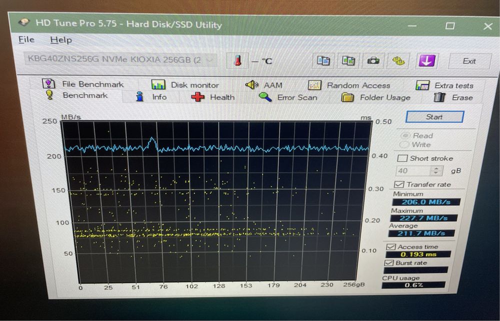 Dysk twardy SSD M.2 256GB nvme kioxia z Dell latitude adapter