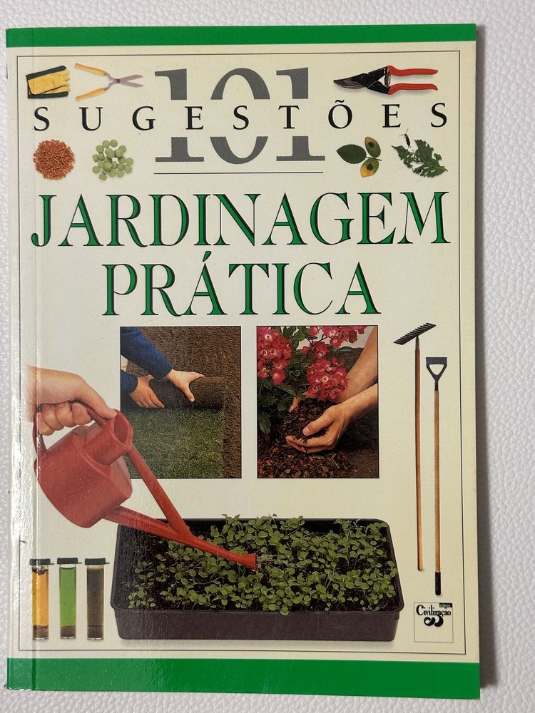 Três livros sobre plantas e jardinagem