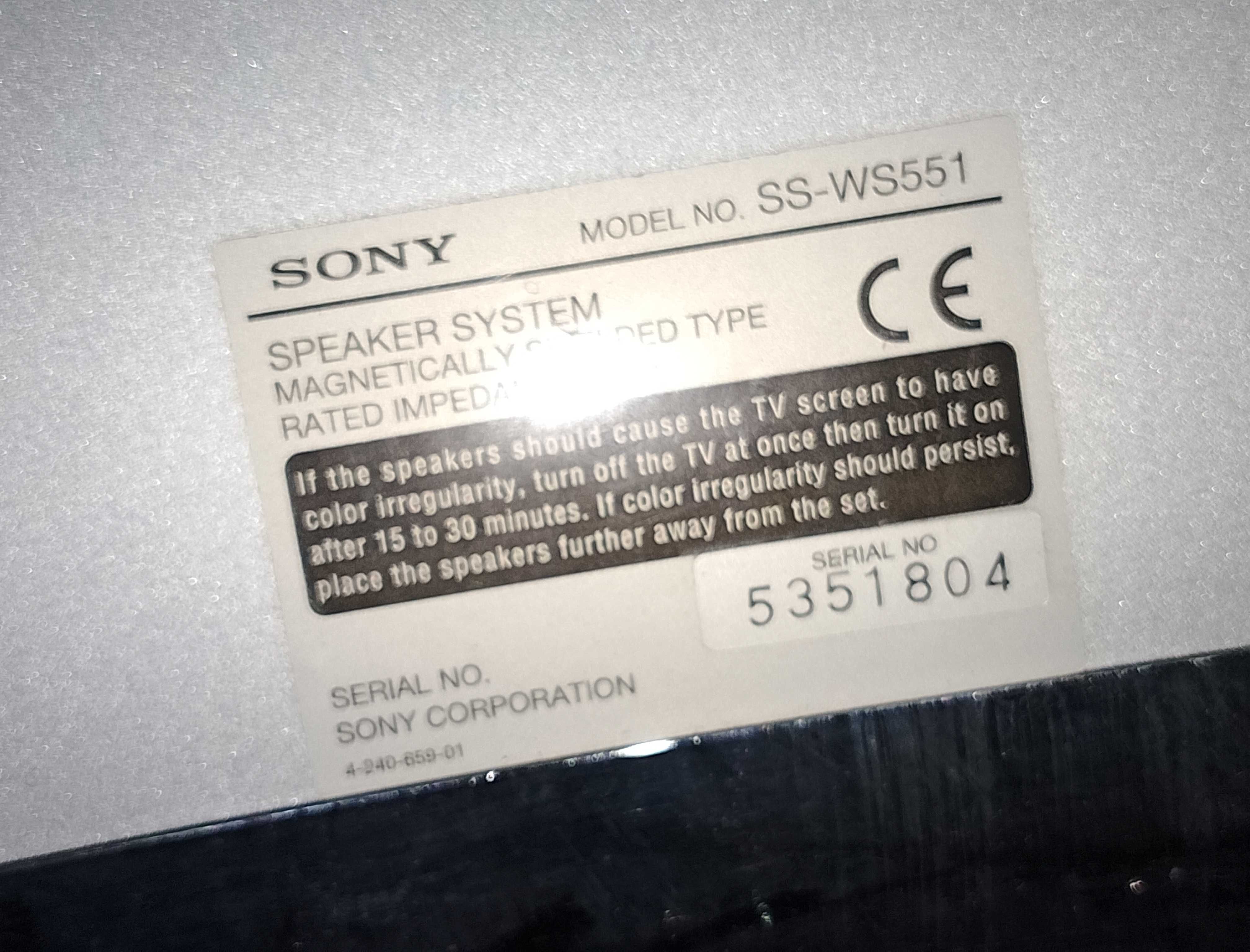 Акустика Sony SS-CT-551 TS WS саундбар Speaker System