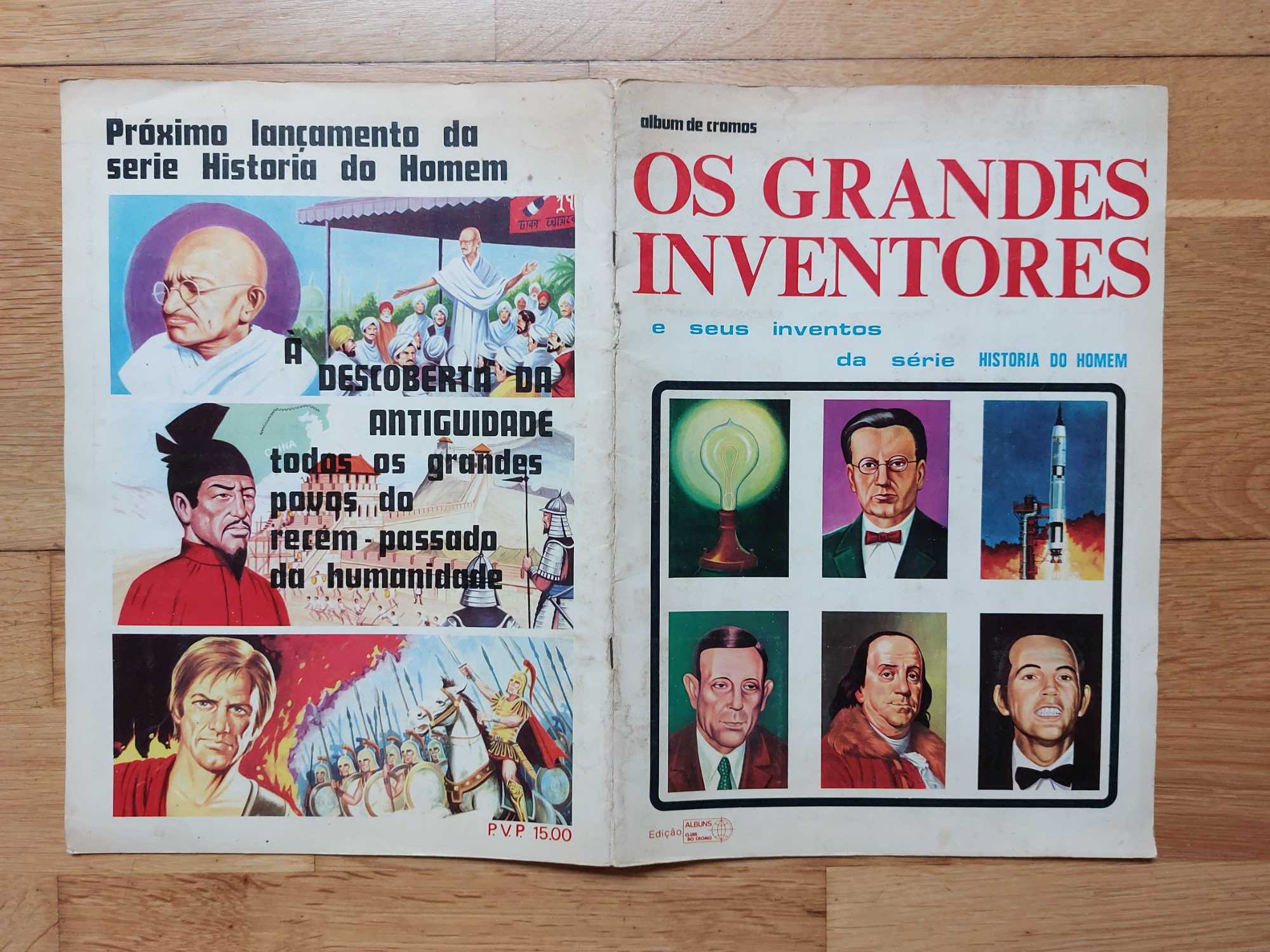 Caderneta de cromos "Os grandes inventores" - Completa