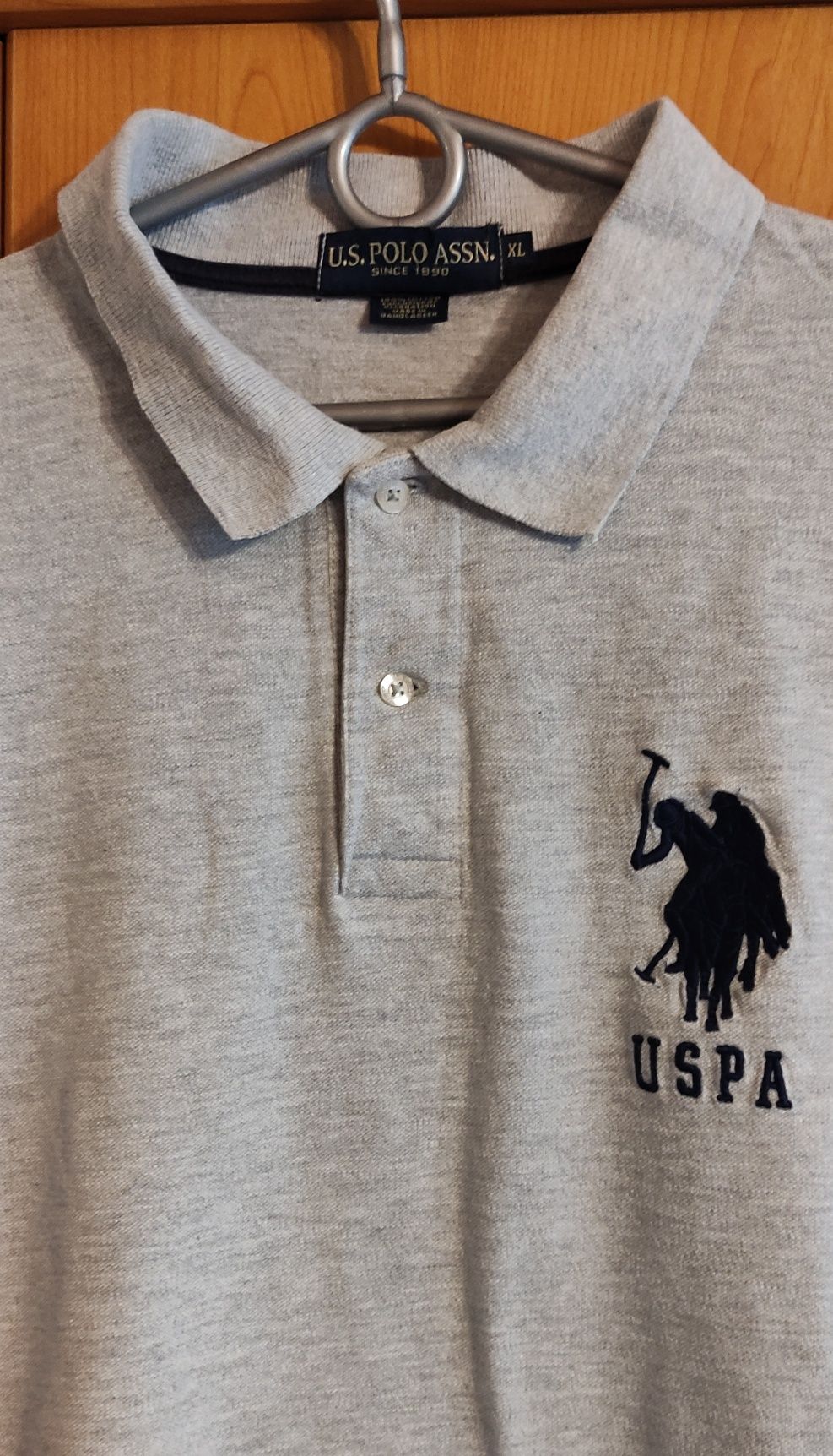 Us Polo Assn świetny stan koszulka polo szara XL