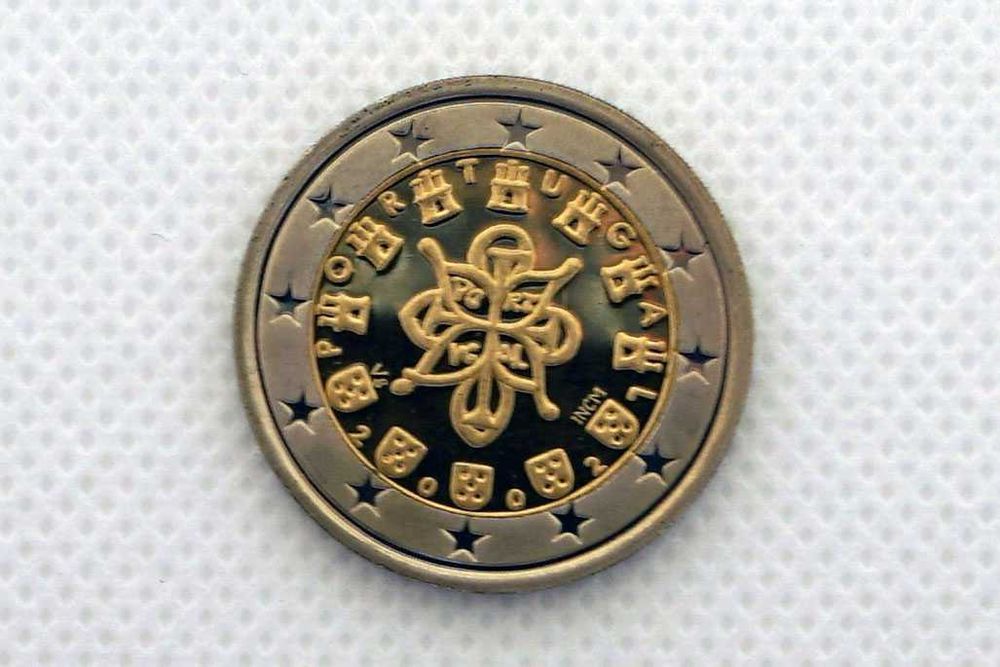 3 Moedas Portugal em Proof - 2002 - quantidade feita 15000ex