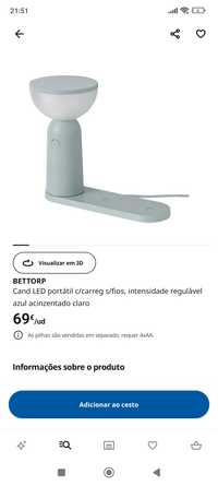 Candeeiro ikea como novo