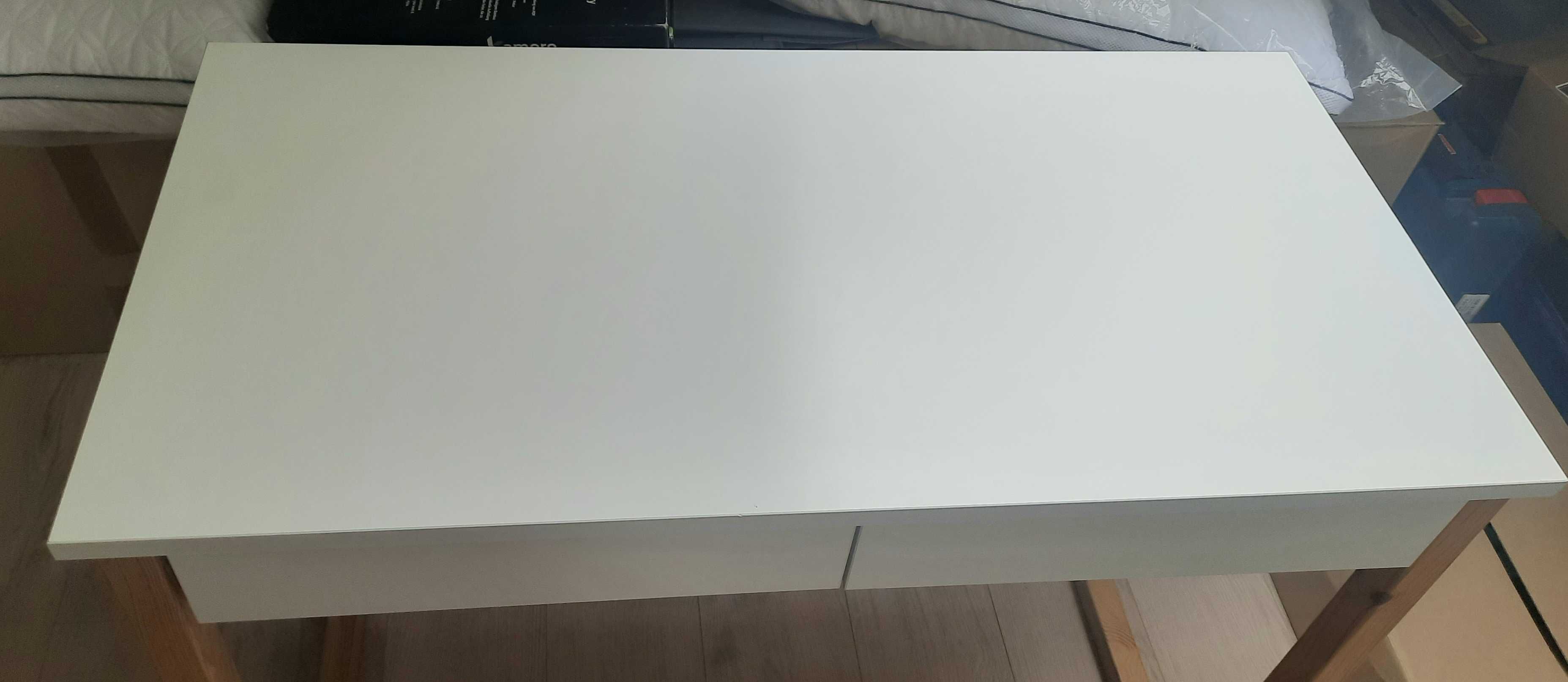 Toaletka/ biurko drewniane białe skandynawskie 100x50 cm