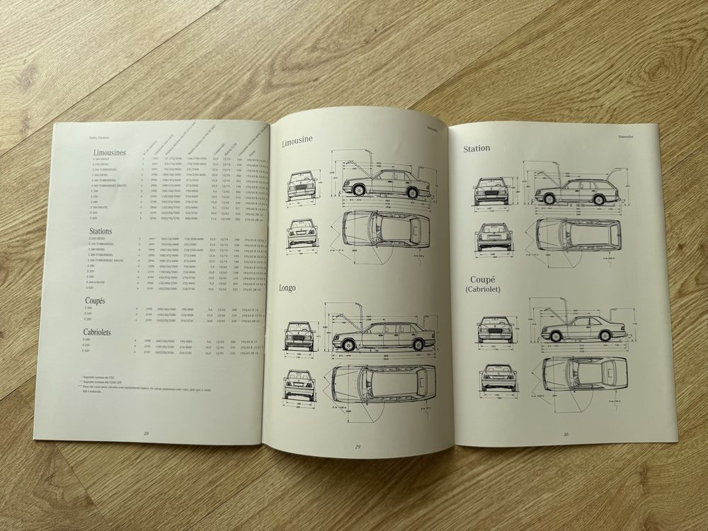 Catálogo Mercedes Classe E anos 90