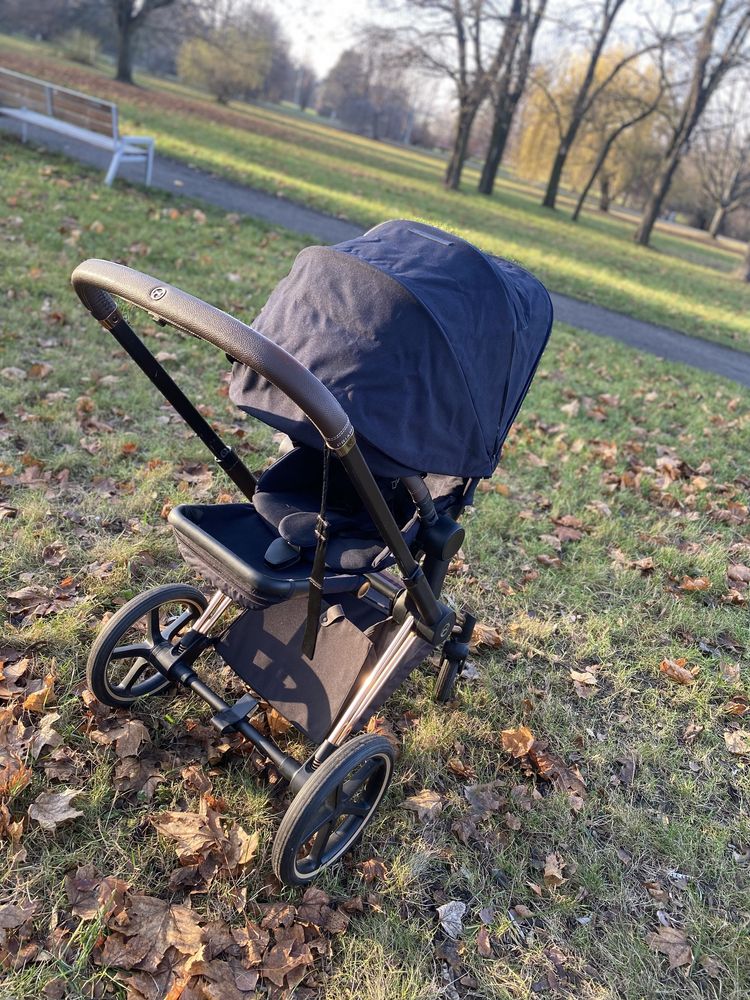 Cybex Priam 3.0 2w1 wózek deep balck / rose gold , gondola, spacerówka