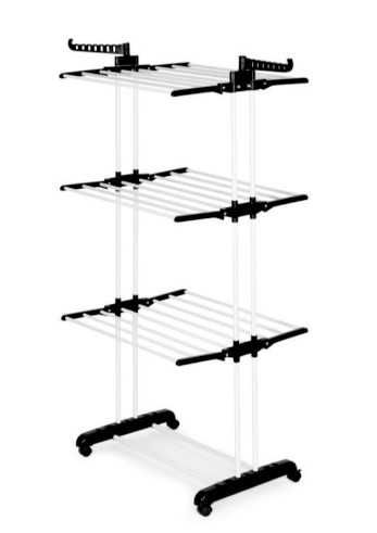 Zestaw Suszarka Na Pranie Pionowa Z Kółkami Składana Do Domy Tarasu B