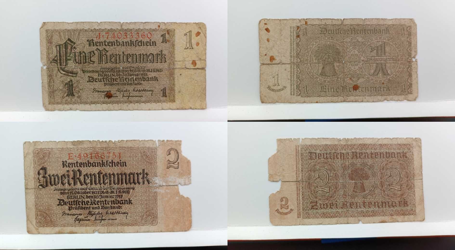 ZESTAW banknot różne nominały marki niemieckie 1910 do 1942 r.