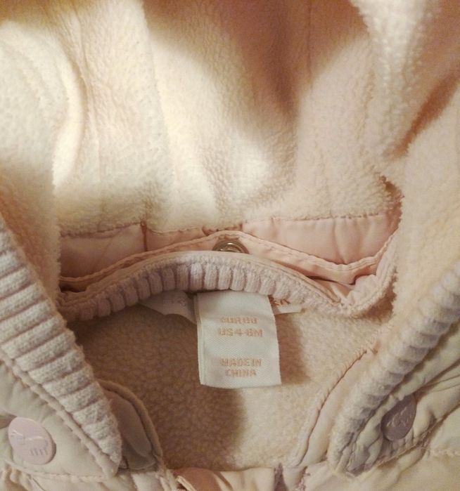 H＆M Śliczna kamizelka, ocieplacz, bezrękawnik z kapturem rozmiar 68