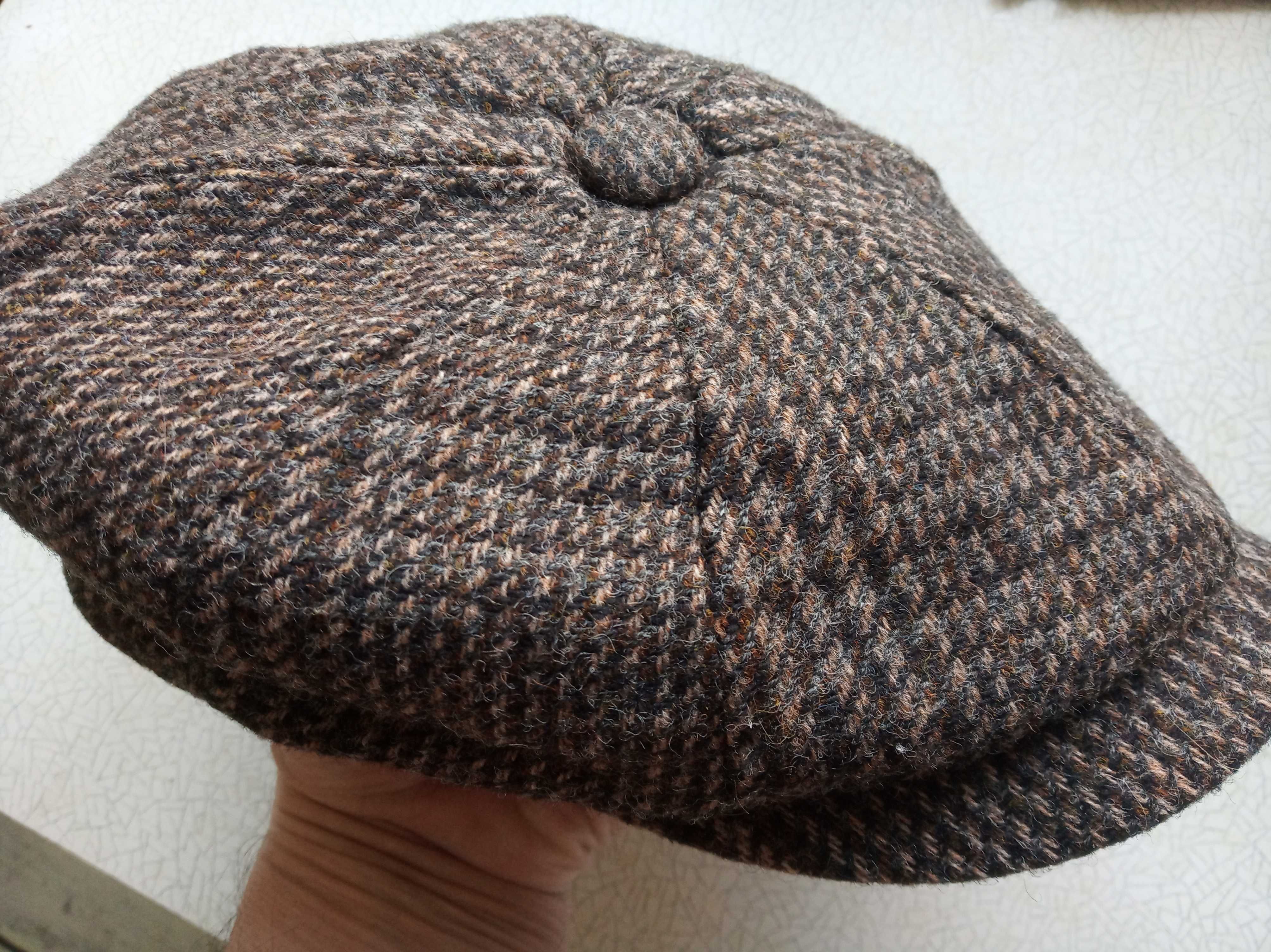 Кепки 6, 8-клинки твидовые Harris Tweed, Moon, размер 57-58 см