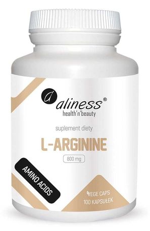 L-Arginine 800 мг, Л-аргинин, аргінін Aliness 100 кап.
