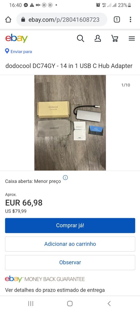 hub USB-C dodocool, adaptador de hub tipo C com porta de entrega de en