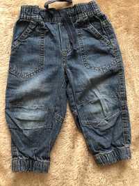 Spodnie jeansowe early days rozm 80, wiek 9-12 m- cy.