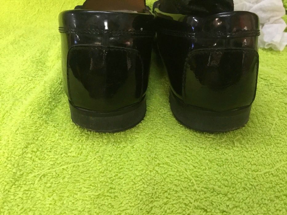 Итальянские лаковые мокасины 42