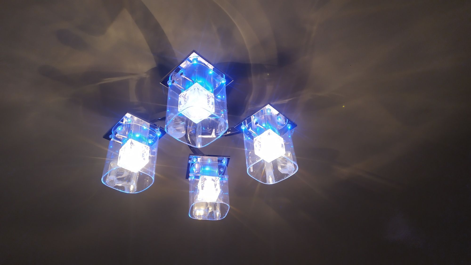 Lampa Plafon Żyrandol LED kryształ Felicja 4*G4 Alfa