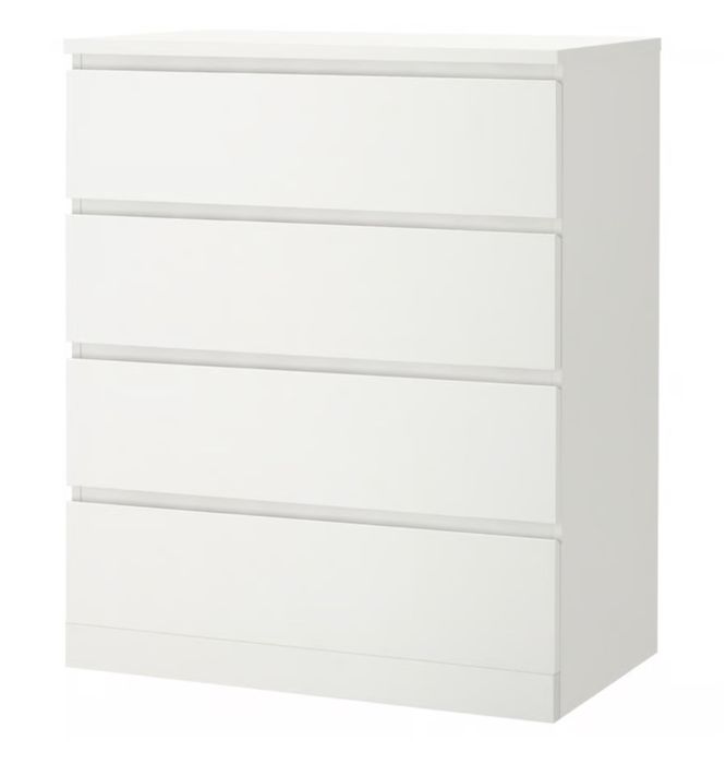 Malm branca 4 gavetas