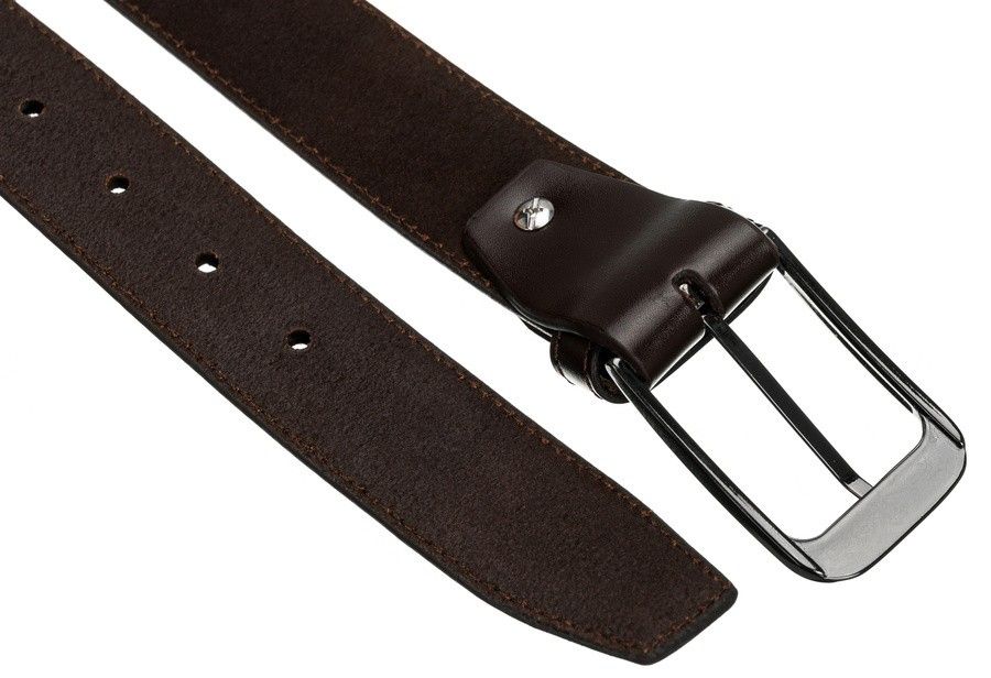 wąski pasek męski handmade ze skóry naturalnej licowej - rovicky 115