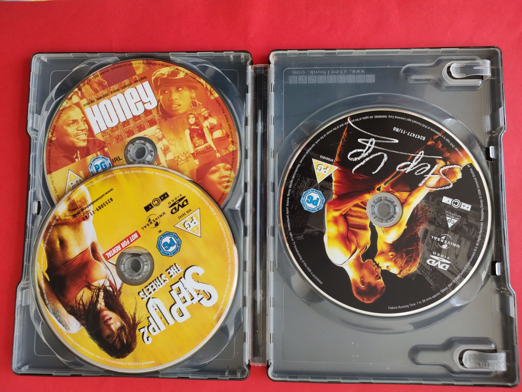 Step up/Step up2/Honey 3 dvd hip hop taniec Metallbox j.angielski