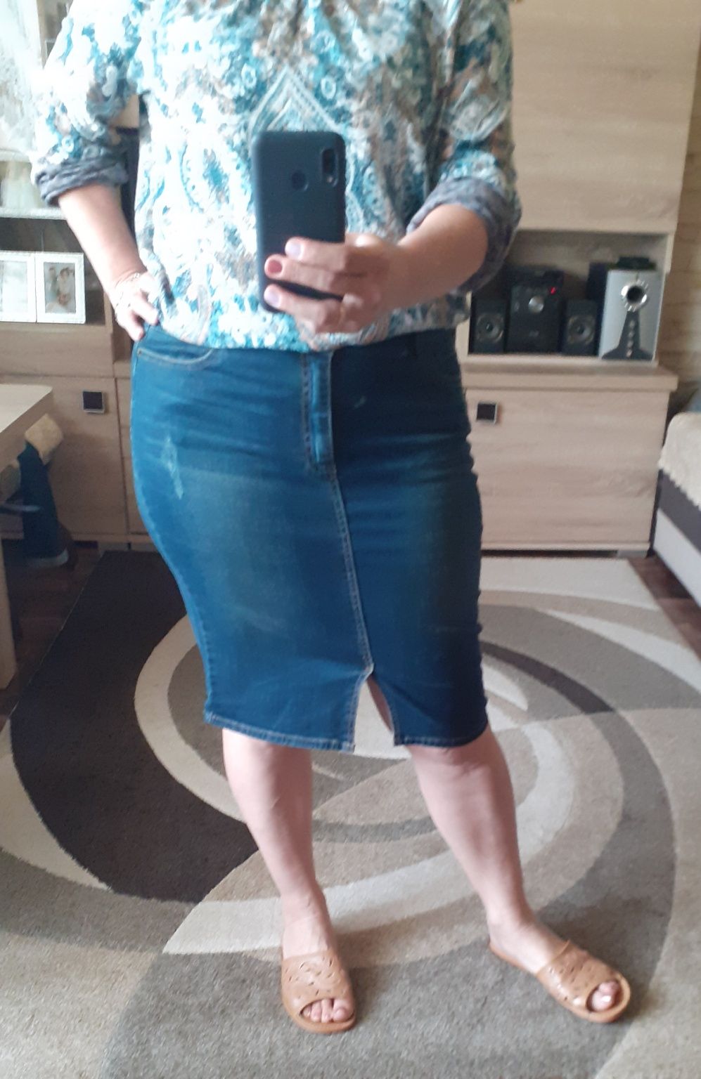 Spódnica jeansowa L/XL