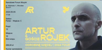 2 bilety na koncert Artur Rojek Wrocław 05.05.2024