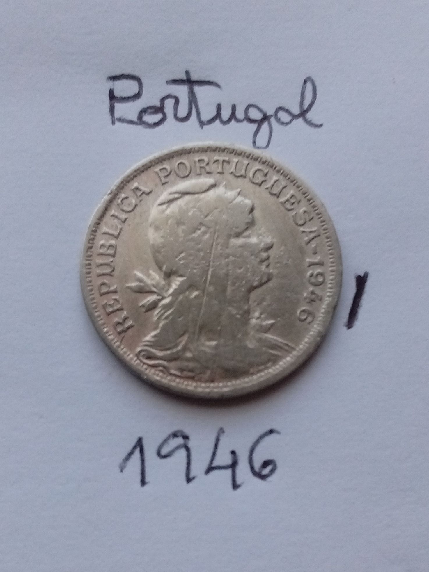 Moeda 1946 Portugal 50 Centavos