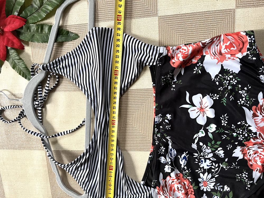 Strój kąpielowy iClosam kostium jednoczęściowy monokini kwiaty M/L now