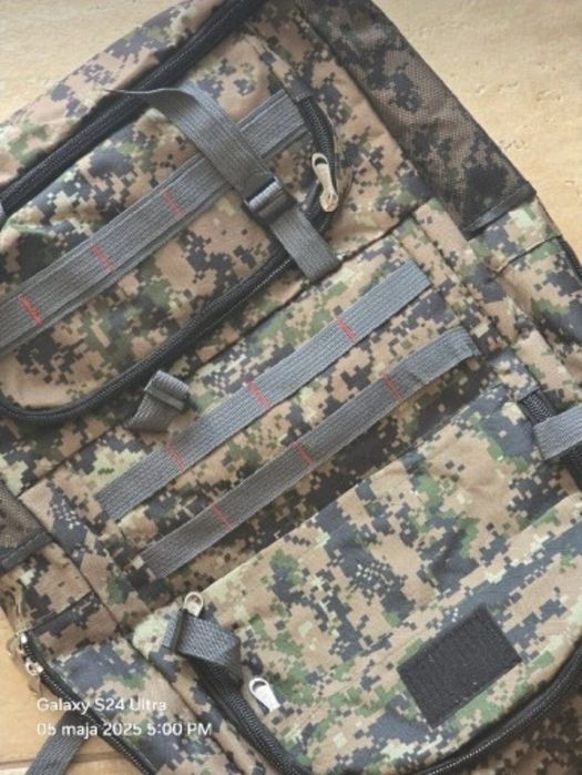 DUŻY pojemny wojskowy wędkarski trekkingowy górski plecak moro khaki.