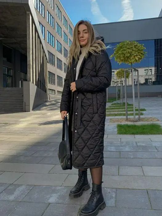 Куртка плащ зимова довга
