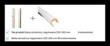 Ościeżnica biała regulowana 220-260 - 80 - 2kpl. Prawy i Lewy.