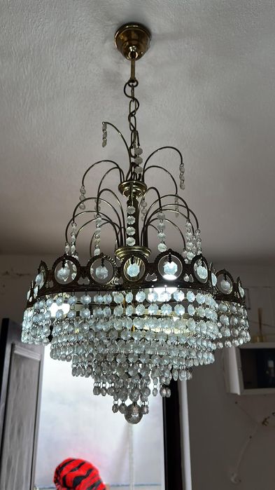 Vendo candeeiro de cristal vintage em muito bom estado