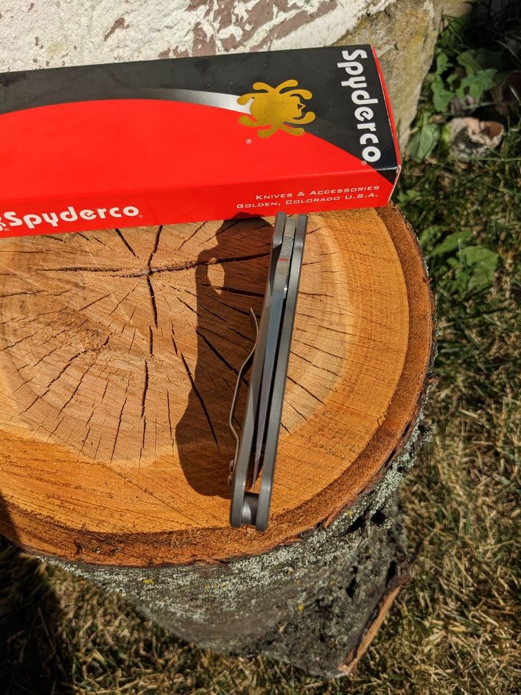 Найкращій подарунок чоловіку! Spyderco Para 3 C223 Titanium, сталь D2
