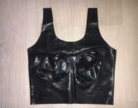 813/ Sylwester impreza top bluzka latex S profilowany biust