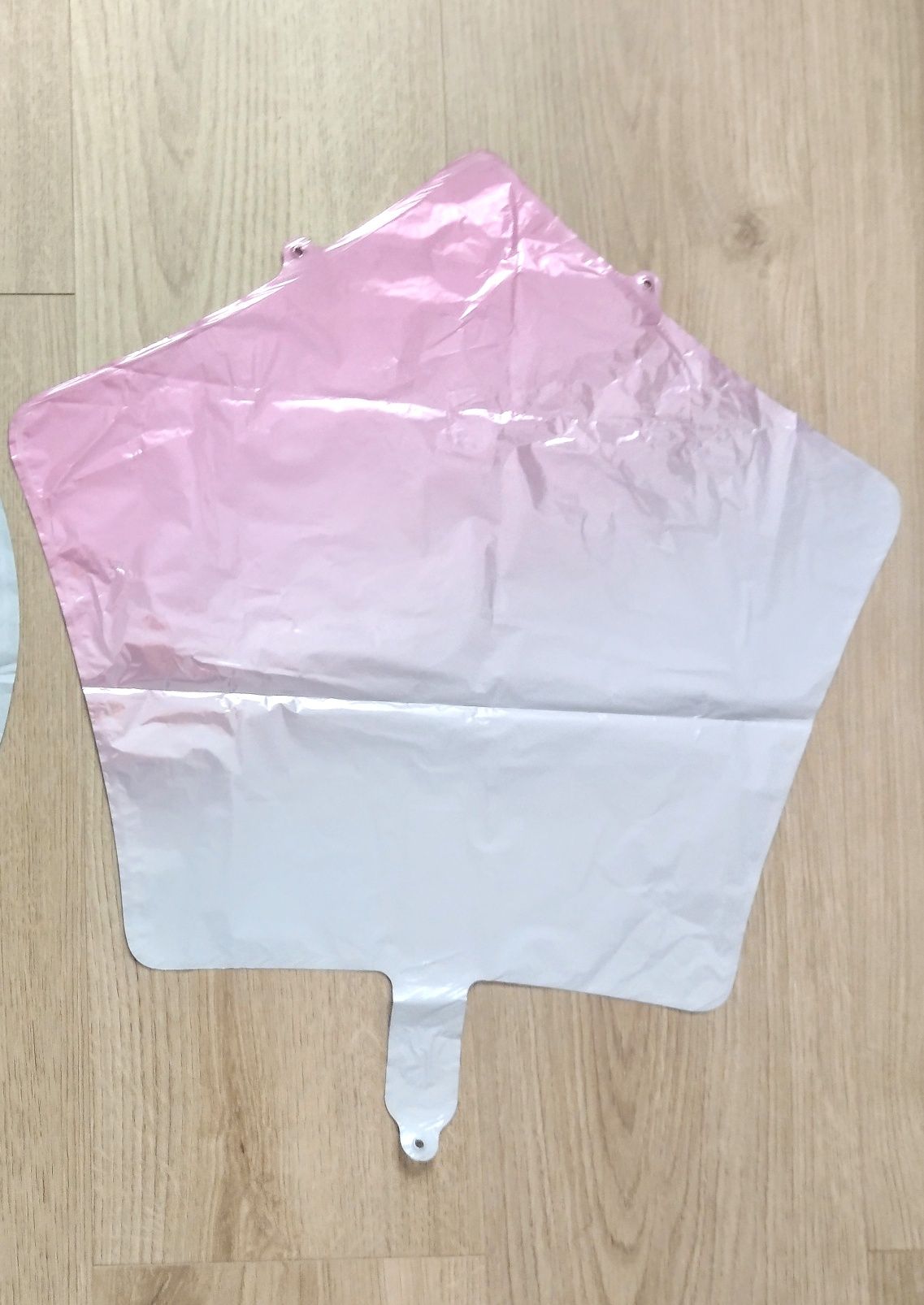 Nowy balon foliowy gwiazda pięciokąt biało różowe ombre