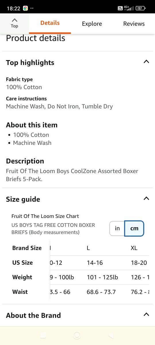 Труси боксери для підлітка Fruit of the Loom