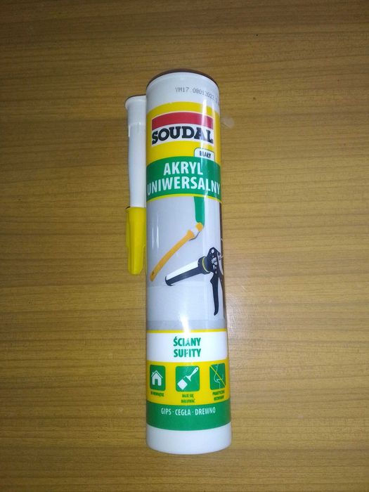 Akryl Uniwersalny SOUDAL ściany sufity BIAŁY 280ml.