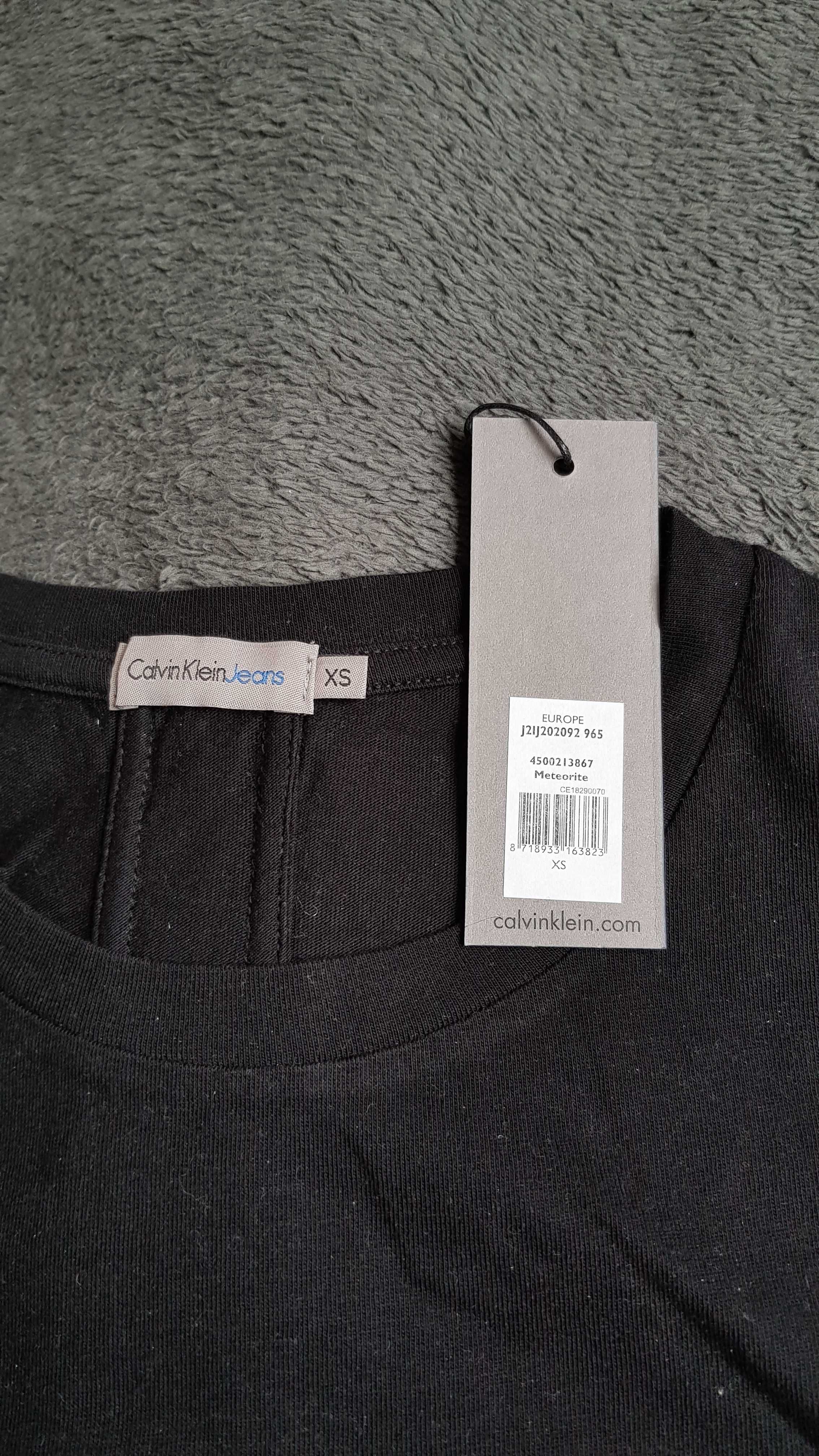 XS CK Calvin Klein Jeans t-shirt czarny nowy z metką