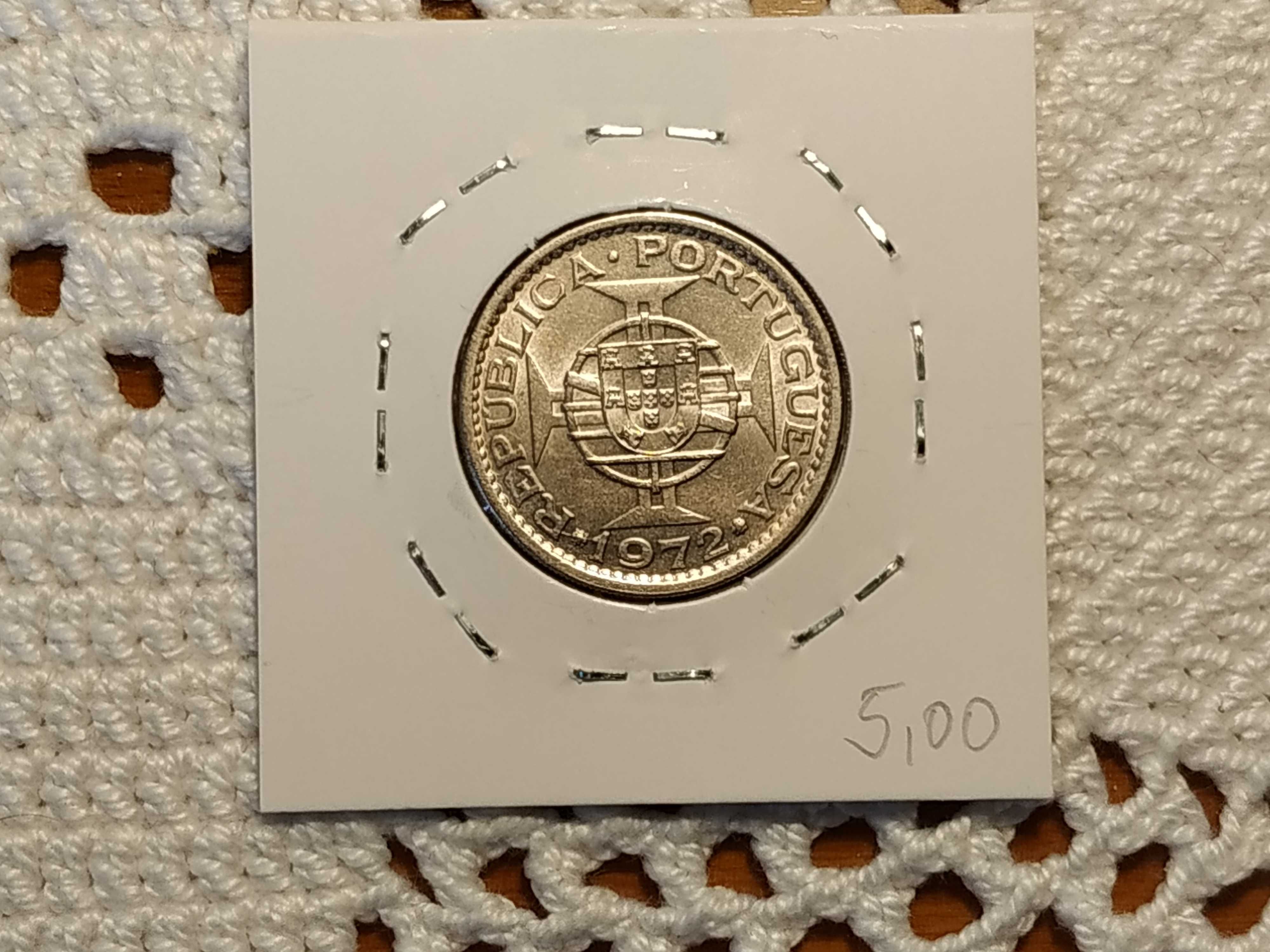 Angola - moeda de 5 escudos de 1972