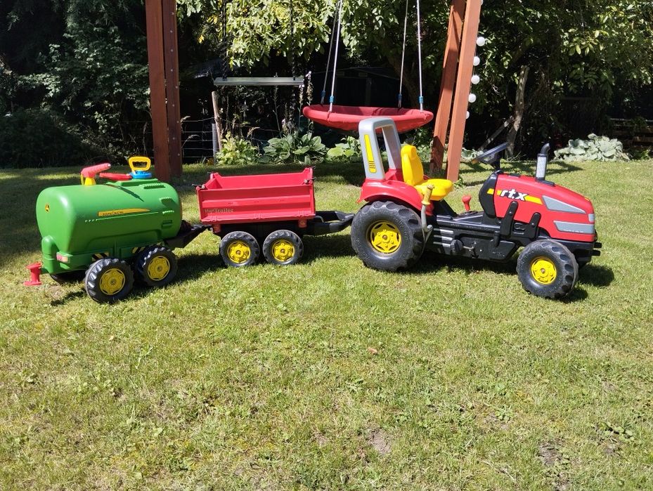 Zestaw rolly toys traktor + przyczepa +cysterna