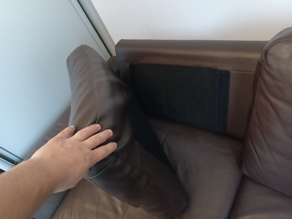 Łóżko Narożnik skórzany z funkcją spania Pojemnik na pościel