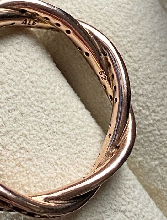 Pierścionek Pandora różowe złoto