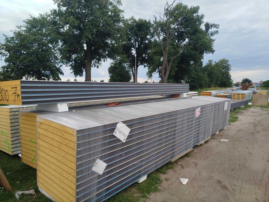 Płyta warstwowa 40mm II gat NOWA biała,srebrna,czarna,grafitowa  6-13m