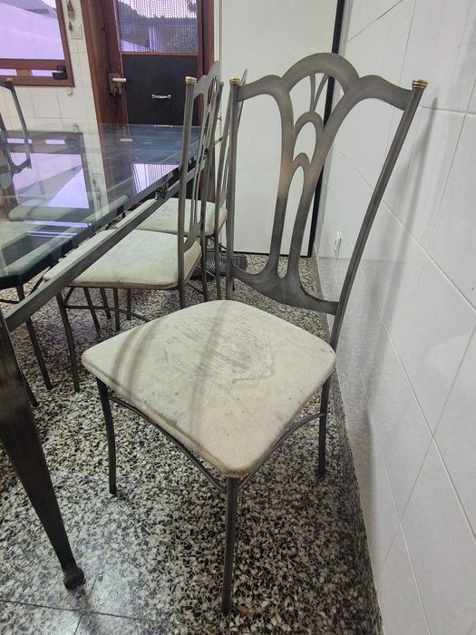 Mesa de Vidro + 6 cadeiras