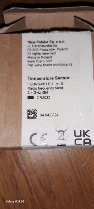 Czujnik temperatury FIBARO Temperature Sensor FGBRS-001 dat.04.04.2024