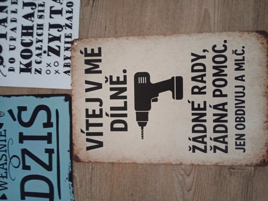 Tablica metalowa do powieszenia motto życiowe  20x30 cm